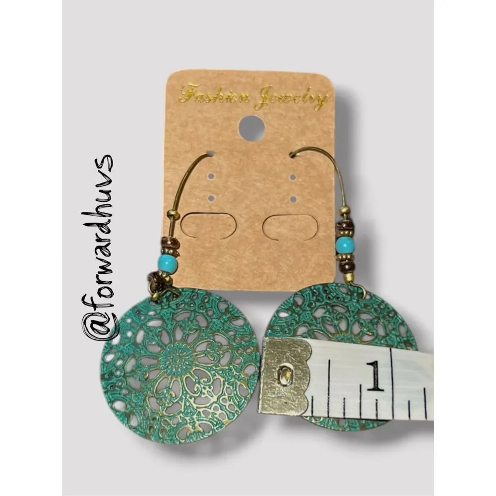 New Old Stock Fashion Jewelry Filigree Earrings